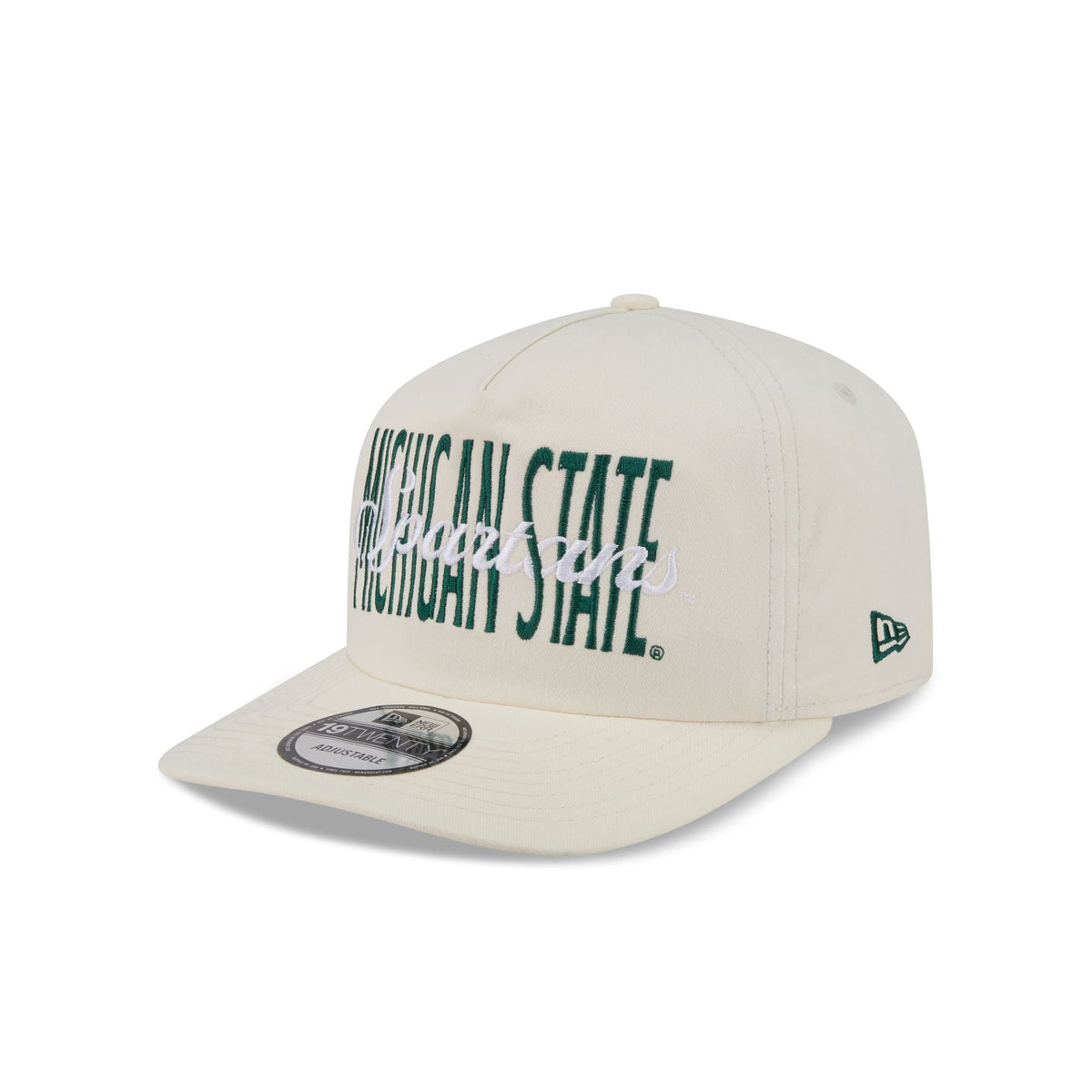Michigan State Spartans Collegiate Script Ivory 19TWENTY Snapback Hat