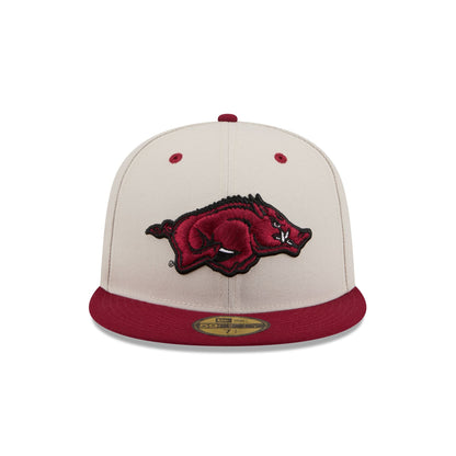 Arkansas Razorbacks Collegiate Two-Tone Chrome 59FIFTY Fitted Hat