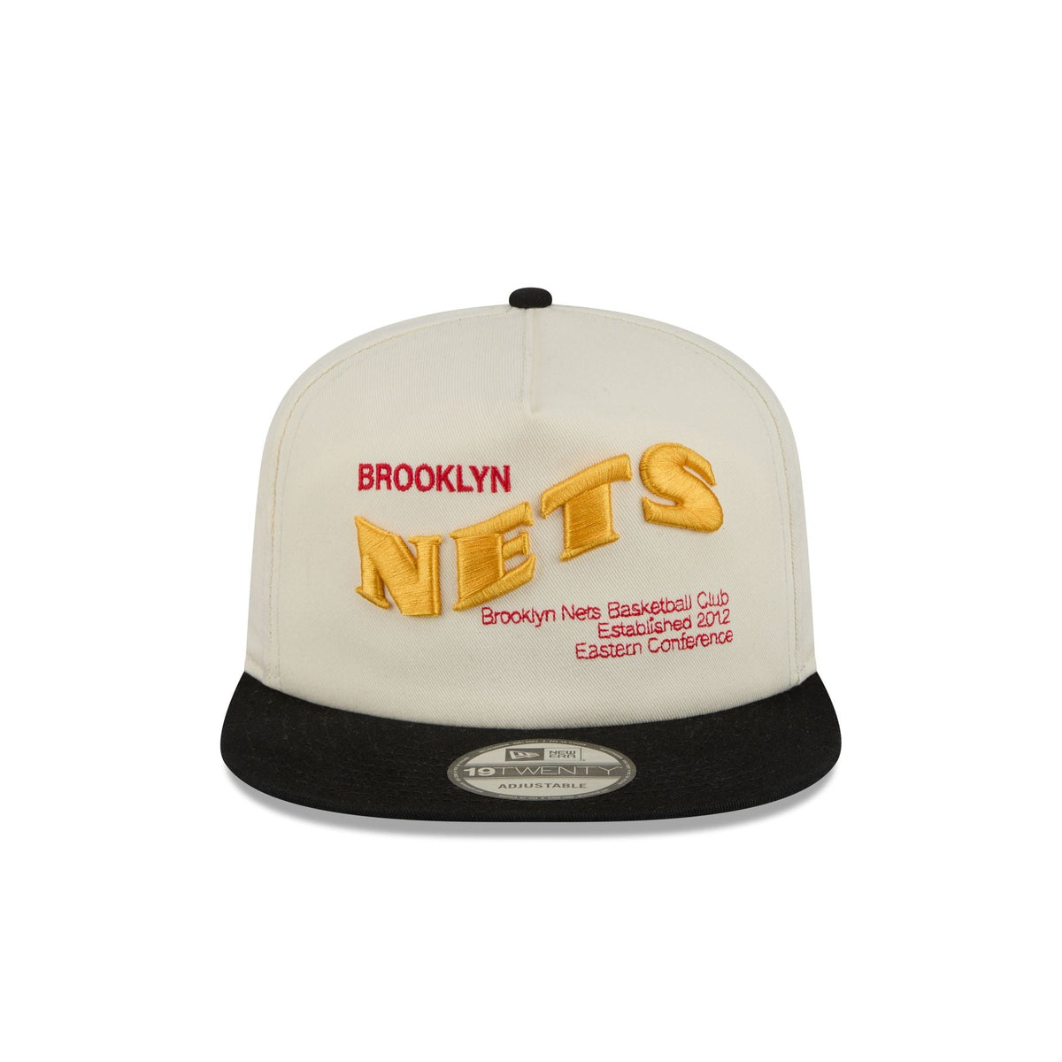 Brooklyn Nets Conference Script Chrome White 19TWENTY Adjustable Hat