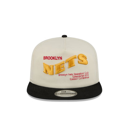 Brooklyn Nets Conference Script Chrome White 19TWENTY Adjustable Hat