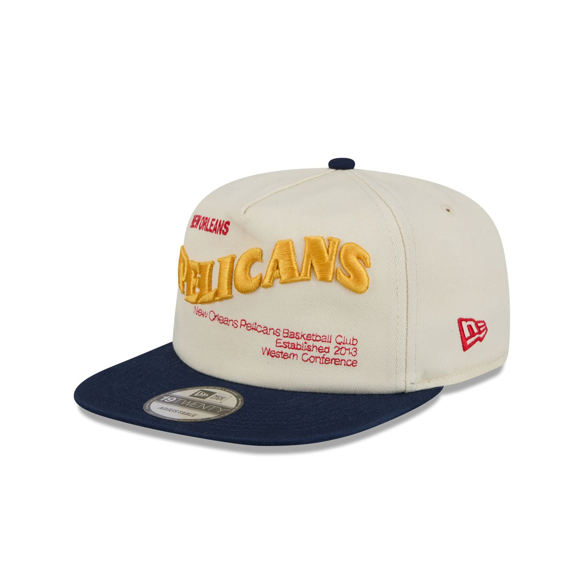New Orleans Pelicans Conference Script Chrome White 19TWENTY Adjustable Hat
