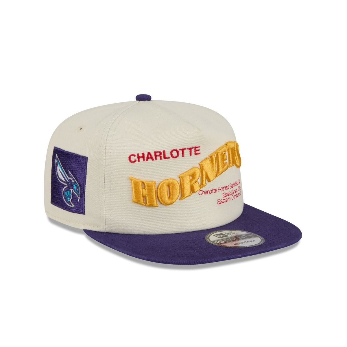 Charlotte Hornets Conference Script Chrome White 19TWENTY Adjustable Hat