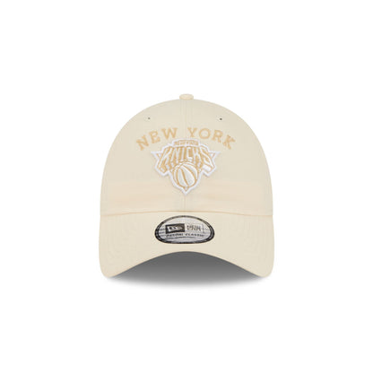 New York Knicks Team Logo Cream Casual Classic Adjustable Hat