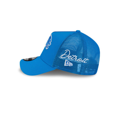 Detroit Lions Side Script 9FORTY A-Frame Trucker Hat