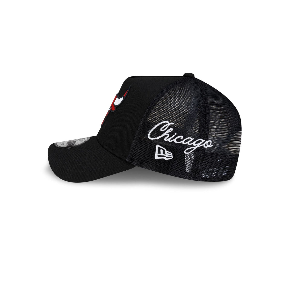 Chicago Bulls Side Script 9FORTY A-Frame Trucker Hat