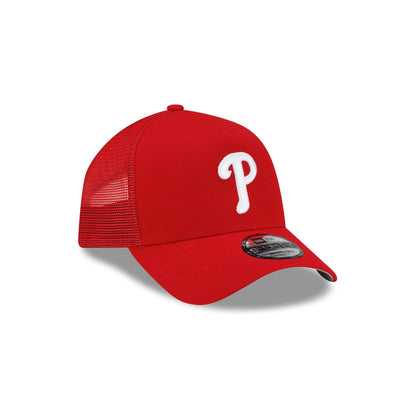 Philadelphia Phillies Side Script 9FORTY A-Frame Trucker Hat