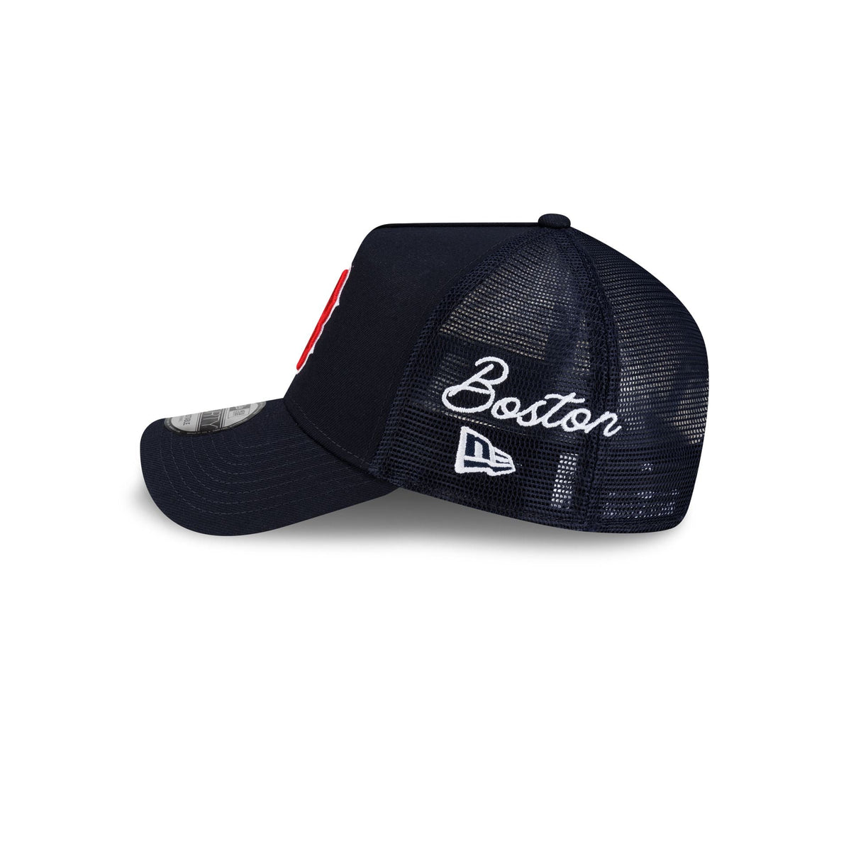 Boston Red Sox Side Script 9FORTY A-Frame Trucker Hat