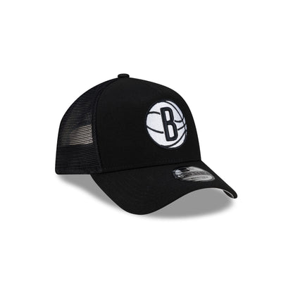 Brooklyn Nets Side Script 9FORTY A-Frame Trucker Hat