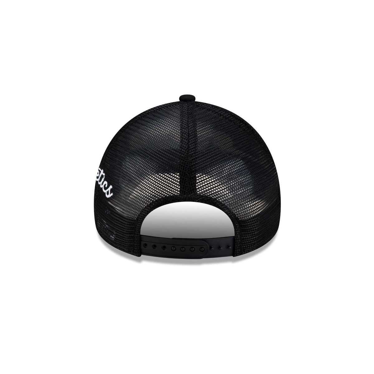 Athletics Side Script Black 9FORTY A-Frame Trucker Hat