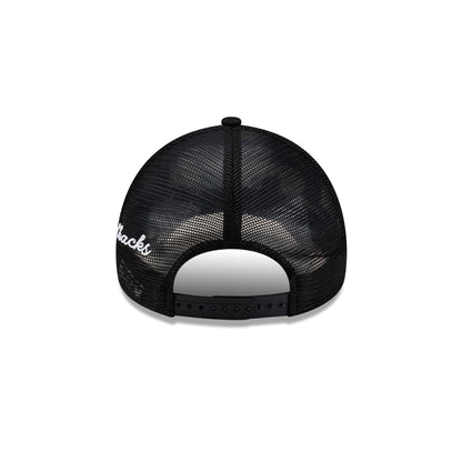 Arizona Diamondbacks Side Script Black 9FORTY A-Frame Trucker Hat