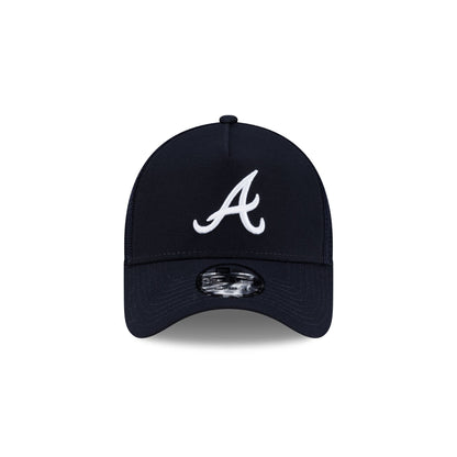 Atlanta Braves Side Script 9FORTY A-Frame Trucker Hat