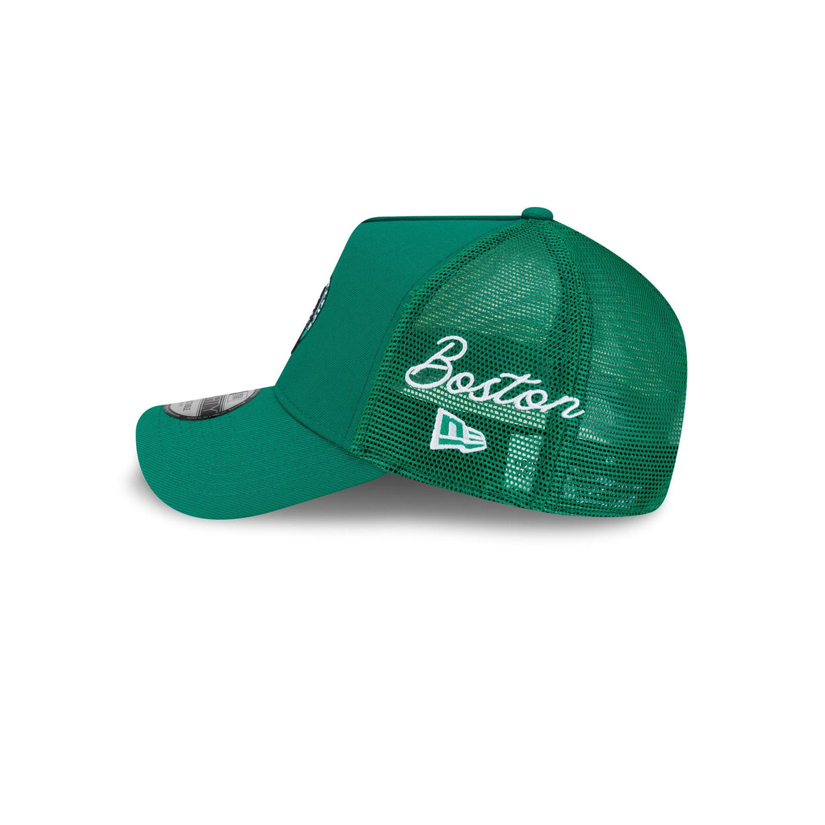 Boston Celtics Side Script 9FORTY A-Frame Trucker Hat