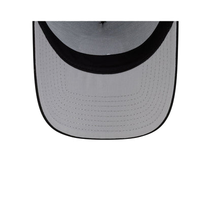 Golden State Warriors Side Script Black 9FORTY A-Frame Trucker Hat