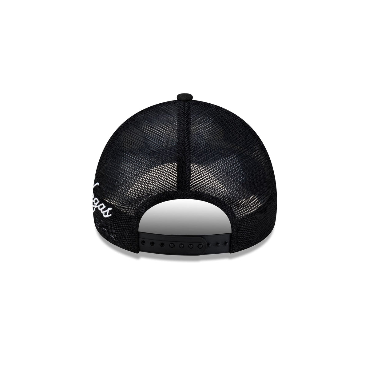 Las Vegas Raiders Side Script 9FORTY A-Frame Trucker Hat