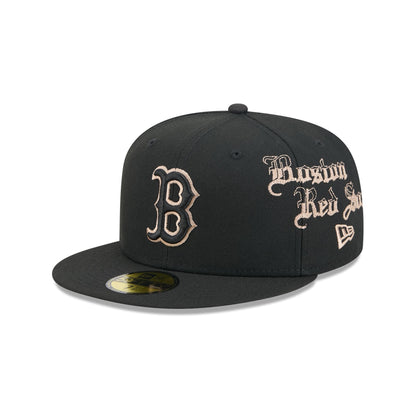 Boston Red Sox Gothic Lettering 59FIFTY Fitted Hat