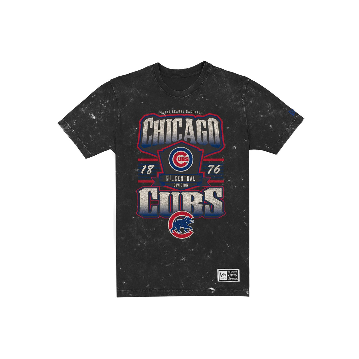 Chicago Cubs Throwback Washed Graphic Black T-Shirt