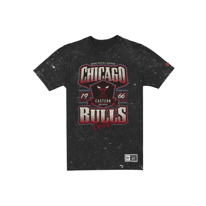 Chicago Bulls Throwback Washed Graphic Black T-Shirt