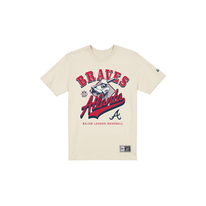 Atlanta Braves Throwback Batter Chrome White T-Shirt