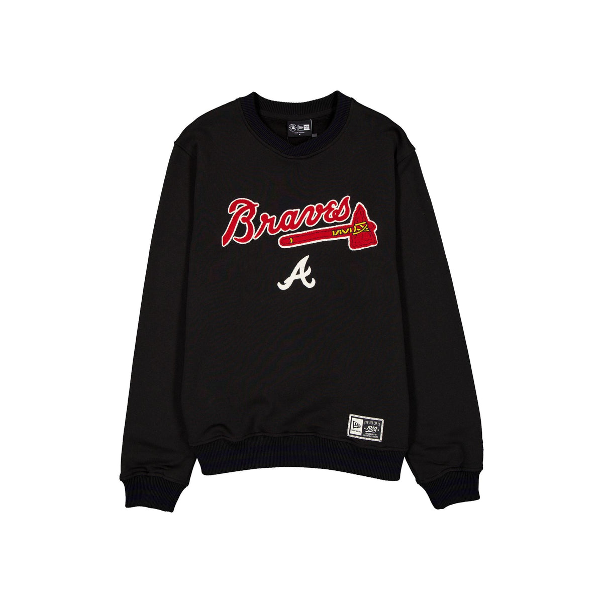 Atlanta Braves Throwback Boucle Black Crewneck
