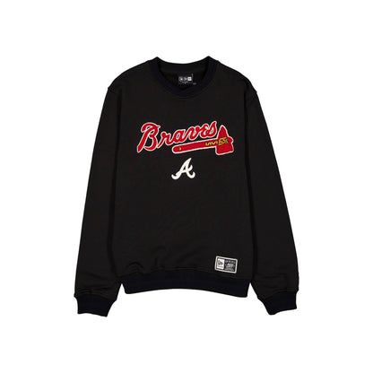 Atlanta Braves Throwback Boucle Black Crewneck