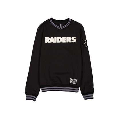 Las Vegas Raiders Throwback Boucle Black Crewneck