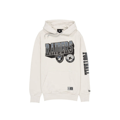 Las Vegas Raiders Throwback Chrome White Hoodie
