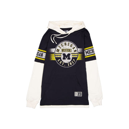 Michigan Wolverines Throwback Chrome Twofer Hoodie