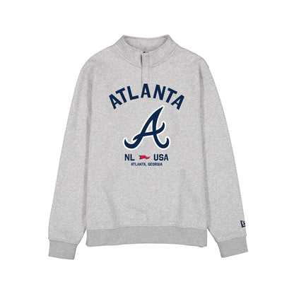 Atlanta Braves Heather Gray Quarter Zip