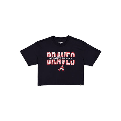 Atlanta Braves Women's Cropped Split T-Shirt