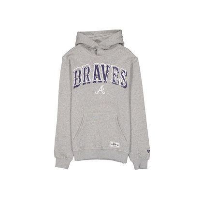Atlanta Braves Heather Gray Varsity Hoodie