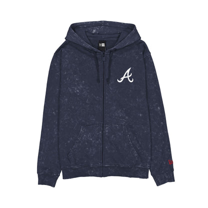 Atlanta Braves Washed Graphic Full-Zip Hoodie