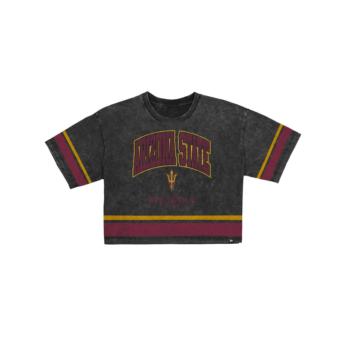 Arizona State Sun Devils Women's Vintage Stripe Cropped T-Shirt