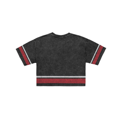 Chicago Bulls Women's Vintage Stripe Cropped T-Shirt