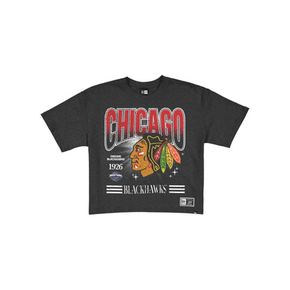 Chicago Blackhawks Women's Throwback Cropped Graphic T-Shirt