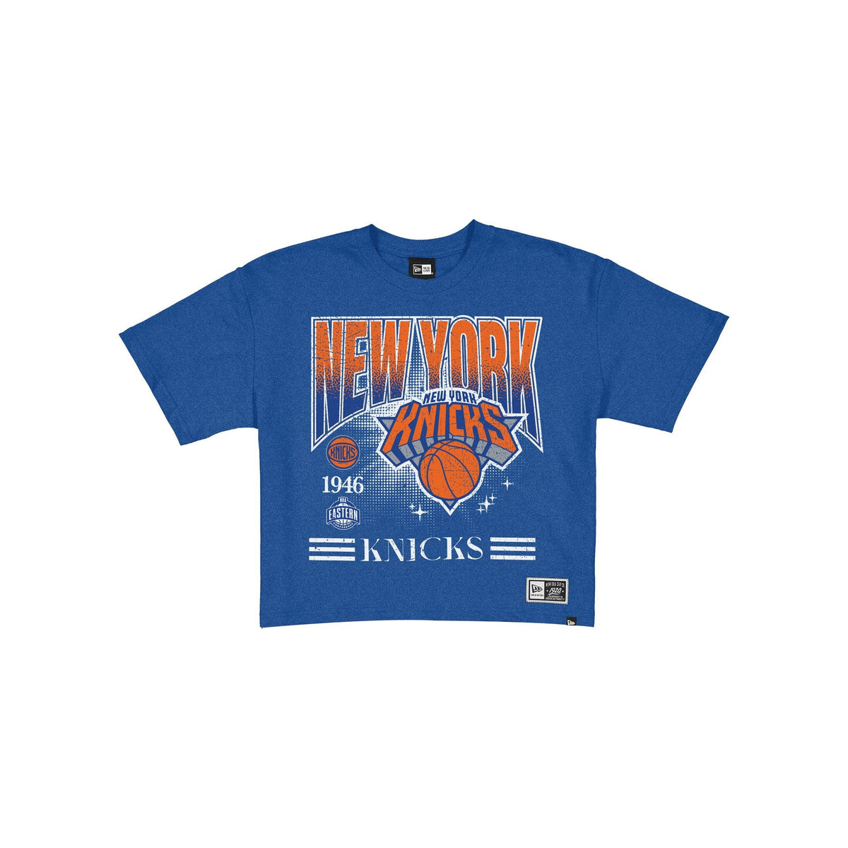 New York Knicks Women's Throwback Cropped Graphic T-Shirt