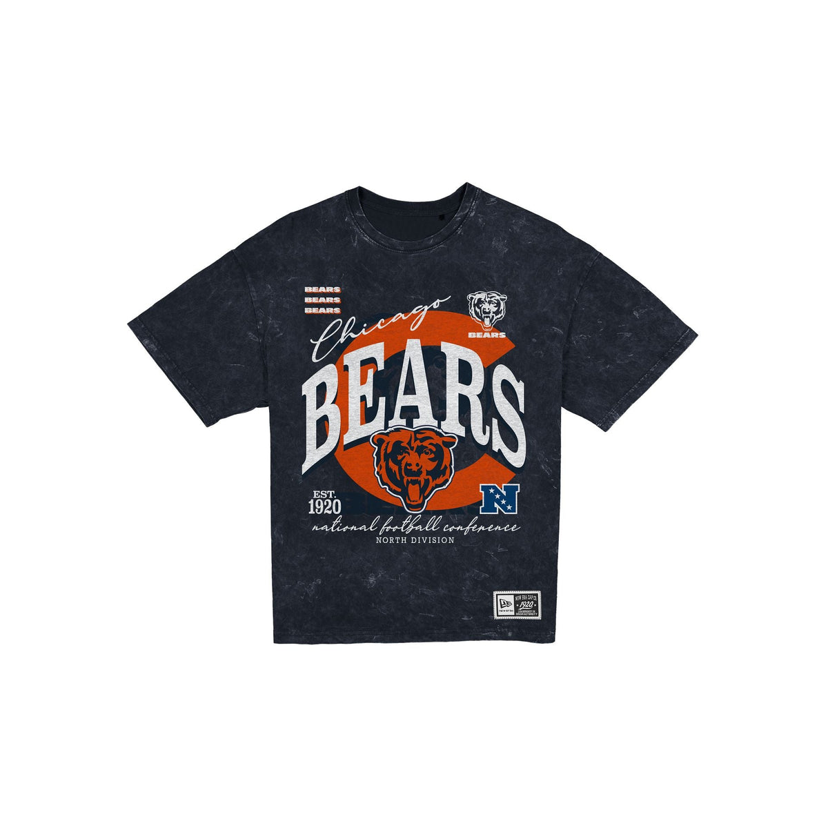 Chicago Bears Women's Throwback Oversized Washed T-Shirt