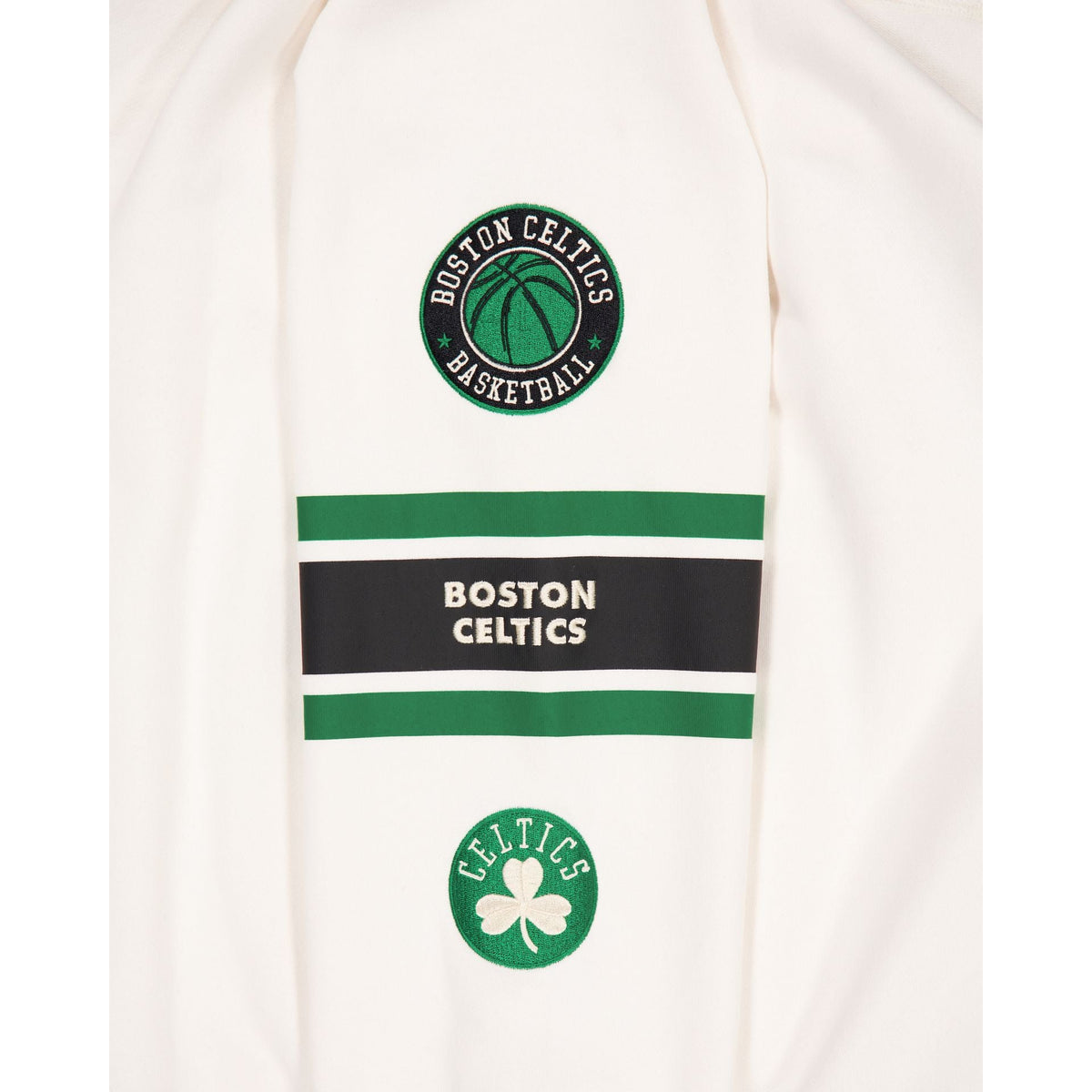 Boston Celtics Women's Chrome White Varsity Crewneck
