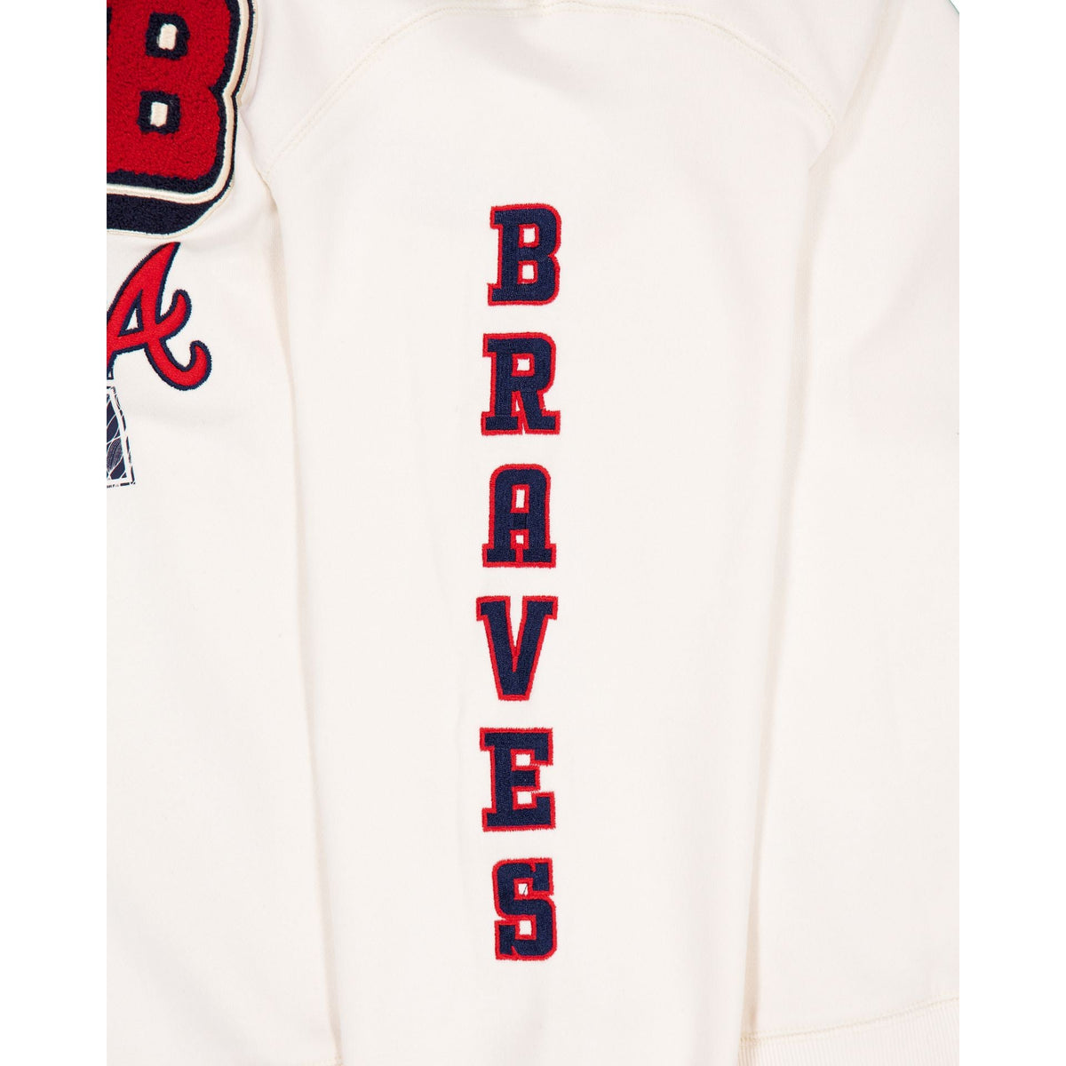 Atlanta Braves Women's Chrome White Varsity Crewneck