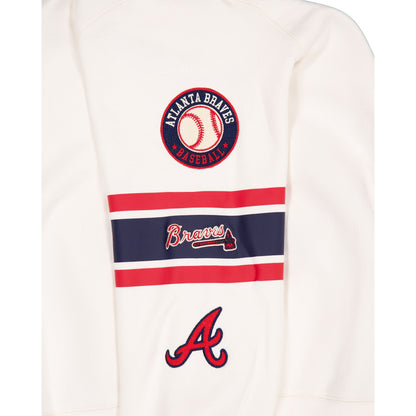 Atlanta Braves Women's Chrome White Varsity Crewneck