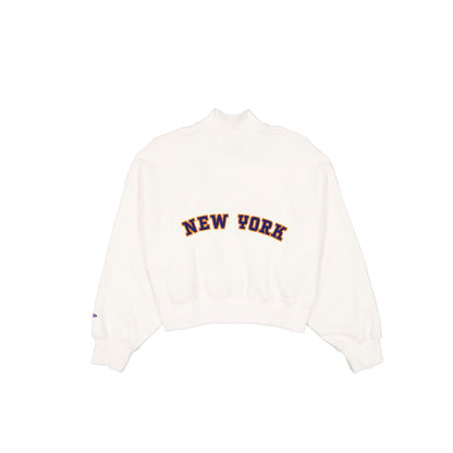 New York Knicks Women's Chrome White Quarter Zip