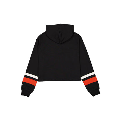 Anaheim Ducks Women's Throwback Cropped Tie Hoodie