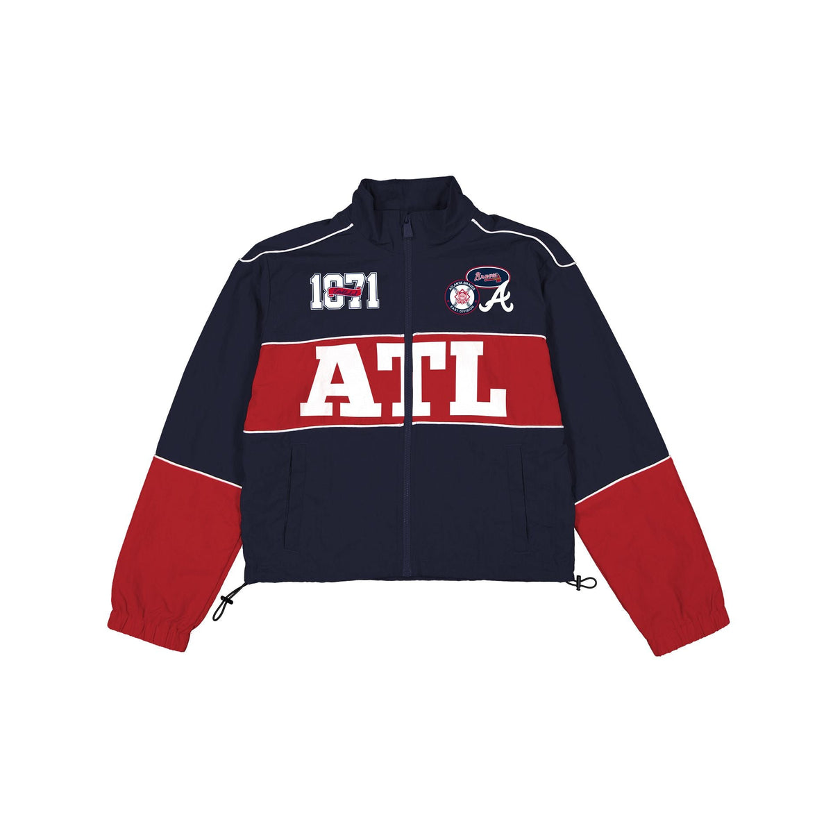 Atlanta Braves Women's Cropped Windbreaker
