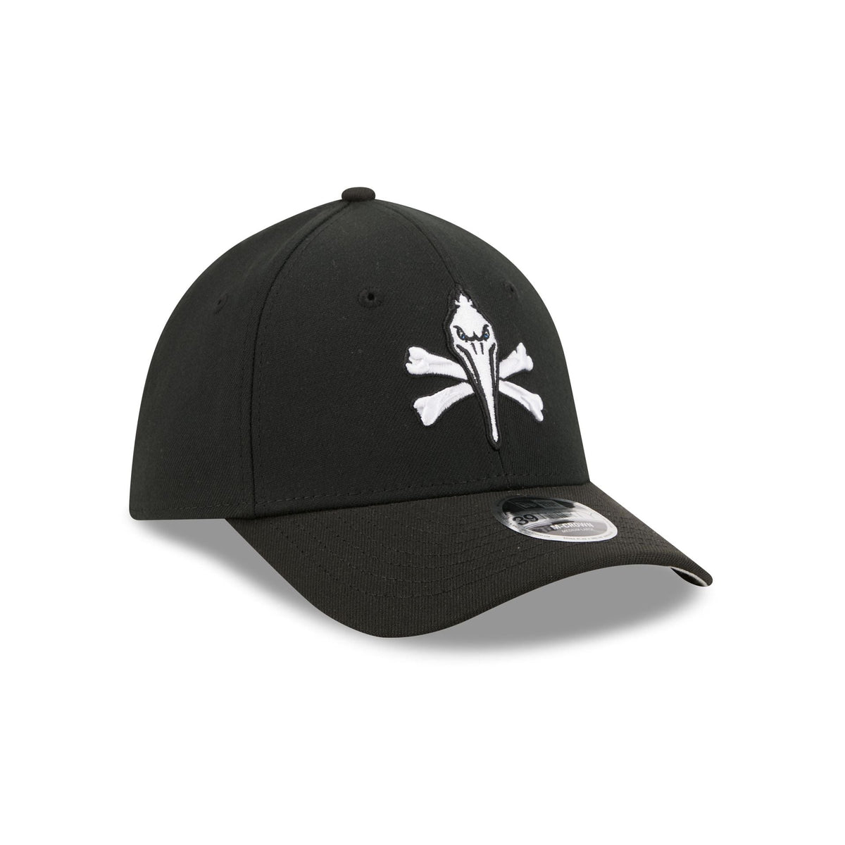 Myrtle Beach Pelicans Theme Night Black 39THIRTY M-Crown Stretch Fit Hat