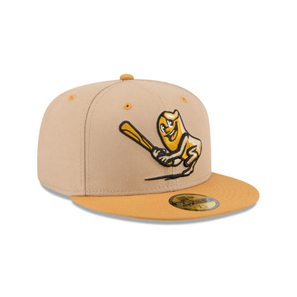 Akron RubberDucks Theme Night Beige 59FIFTY Fitted Hat