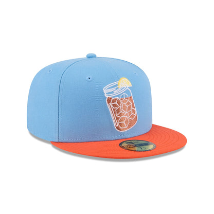 Charlotte Knights Theme Night Light Blue 59FIFTY Fitted Hat