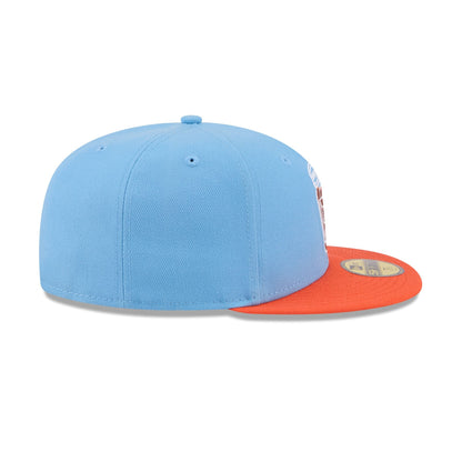 Charlotte Knights Theme Night Light Blue 59FIFTY Fitted Hat