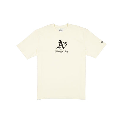 Athletics Gothic Lettering Chrome White T-Shirt