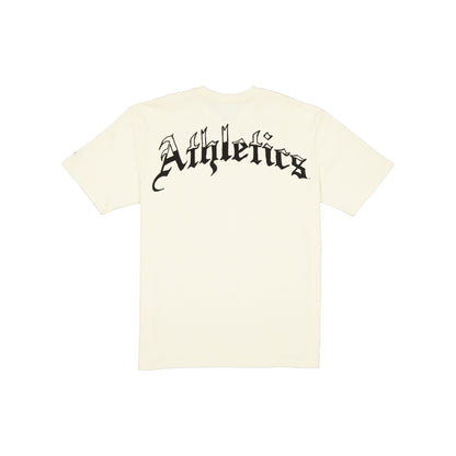 Athletics Gothic Lettering Chrome White T-Shirt