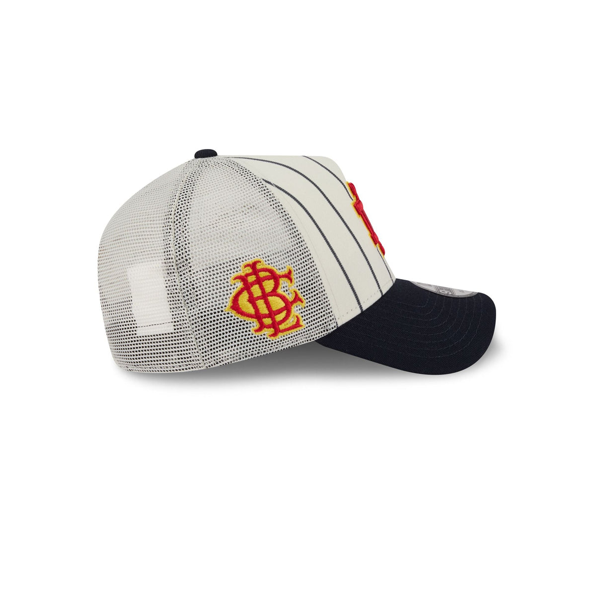 Big League Chew® x Notre Dame Fighting Irish Pinstripe 9FORTY A-Frame Trucker Hat