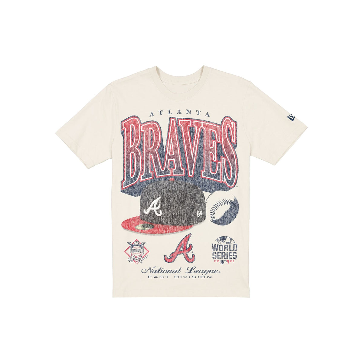 Atlanta Braves Sport Classics Distressed Print Chrome T-Shirt